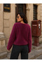 Midi Fur Coat with Scarf Accessory - 4