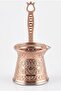 200 ml Traditional Embossed Cast Steel Induction Compatible Turkish Coffee Pot for 3-4 People