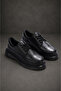 Rlx- Men's Casual Lace-Up Leather Classic Shoes Cst - Black