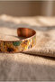 Copper Vintage Sunflower Patterned Adjustable Clamp Bracelet - 6