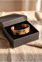 Copper Vintage Sunflower Patterned Adjustable Clamp Bracelet - 4
