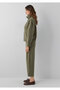 Buttoned Stand Collar Khaki Jacket Oversize / Wide Cut 1110922-71545 - 4