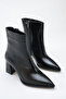 Women's Ankle Length Pointed Toe Thick Heeled Boots