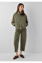Buttoned Stand Collar Khaki Jacket Oversize / Wide Cut 1110922-71545 - 2