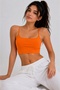 Women's Thin String Strap Double-Layered Crop Blouse, Basic Bustier - 5