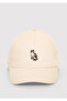 Cat Embroidered Ecru Hat 1914000-70057 - 3