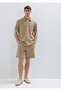 Beige Basic Shorts 0410335-80697 - 2