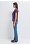 Crew Neck Purple Basic T-Shirt Regular Fit / Normal Cut 1614177-70666 - 5