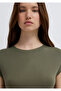 Green Basic T-Shirt Fitted / Bodycon Cut 1613809-71546 - 6