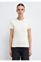 Ecru Basic T-Shirt Fitted / Body-Fitting Cut 1614065-91481 - 4