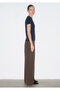 Navy Blue Basic T-Shirt Fitted / Bodycon Cut 1614065-85315 - 5