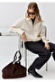 Zippered Ecru Jacket Oversize / Wide Cut 1110830-70065 - 2