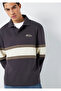 Half Buttoned Grey Sweatshirt Loose Fit / Relaxed Fit 0S10575-70101