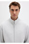 High Collar Zippered Gray Sweatshirt 0S10377-82498 - 5