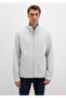 High Collar Zippered Gray Sweatshirt 0S10377-82498 - 3