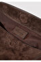Suede Leather Dark Brown Shoulder Bag 1913695-29718 - 8