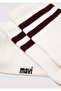 Stripe Detailed Ecru Socks 0911594-28613 - 2