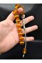Special Model Orange Color 11-Piece Fish Zaza Powder Amber Prayer Beads - 4