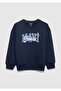 Jeans Printed Navy Blue Sweatshirt 6S10136-70490 - 3
