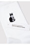 Cat Embroidered White Socks 1913433-620 - 2