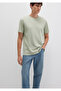 Green Loose Cut Basic T-Shirt -066249-85873 - 2