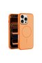 Apple iPhone 16 Pro Max Compatible Case Mono M-Safe Silicone Case Orange