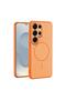 Samsung Galaxy S23 Ultra Compatible Case Softmono M-Safe Silicone Case Orange