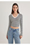 Long Sleeve Crop Basic T-Shirt Crop / Short Cut 1613041 -85586 - 4