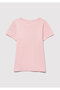 Ribbed Pink Basic T-Shirt Fitted / Fitted Cut 7610260-86953 - 3