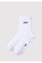 White Miav Printed Socks - 1912598 -620
