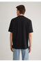 Black Basic T-Shirt Loose Fit / Loose Comfortable Cut 0611193-900 - 4