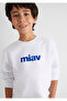 Miav Printed White Sweatshirt 6610031-620 - 3