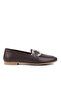 Milano Stone Buckled Genuine Leather Black Women Loafers - 2
