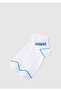 Logo Printed White Socks 092523-620