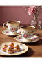 Flores Gold Decorated Floral Cream Porcelain Coffee Cup Set 100 ml - 2