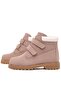 Neson Genuine Leather Powder Skin Velcro Girls' Boots - 6