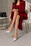 Women's Shoes with Stone Ankle Strap and Heels - 3