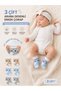 3 Pairs of Car Patterned 100% Cotton Flexible Antiallergic Brown Blue Gray Male Newborn Baby Socks (0-1 Year Old)