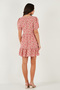 Regular Fit V-Neck Balloon Sleeve Patterned Mini Dress Women's Dress 67810045 - 7