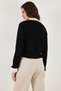 Premium Lace-Up Collar Regular Fit Buttoned Knitwear Cardigan Women's Cardigan 680Hi00251 - 8
