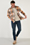 Plaid Long Sleeve Slim Fit Winter Shirt Men's Shirt Cf21W112844 - 4