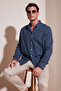 Cotton Regular Fit Buttoned Collar Winter Shirt Men's Shirt Cf24W127079 - 2