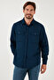 Cotton Double Pocket Regular Fit Shirt Men's Shirt Cf25W128858 - 4