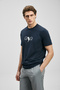 Larry Modern Graphic T-Shirt Navy Blue - 4