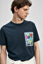 Charlie Modern Graphic T-Shirt Navy Blue - 4