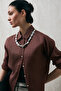 Barrı Women's Linen Shirt Light Brown - 3
