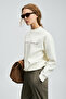 Ander Women's Knitted Sweatshirt Off-White
