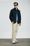 Andre Men's Knitted Jacket Navy Blue - 2