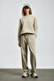 Alıce Women's Knitted Sweatshirt Beige - 3
