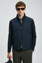 Sergio Goose down Men's Coat Navy Blue - 4